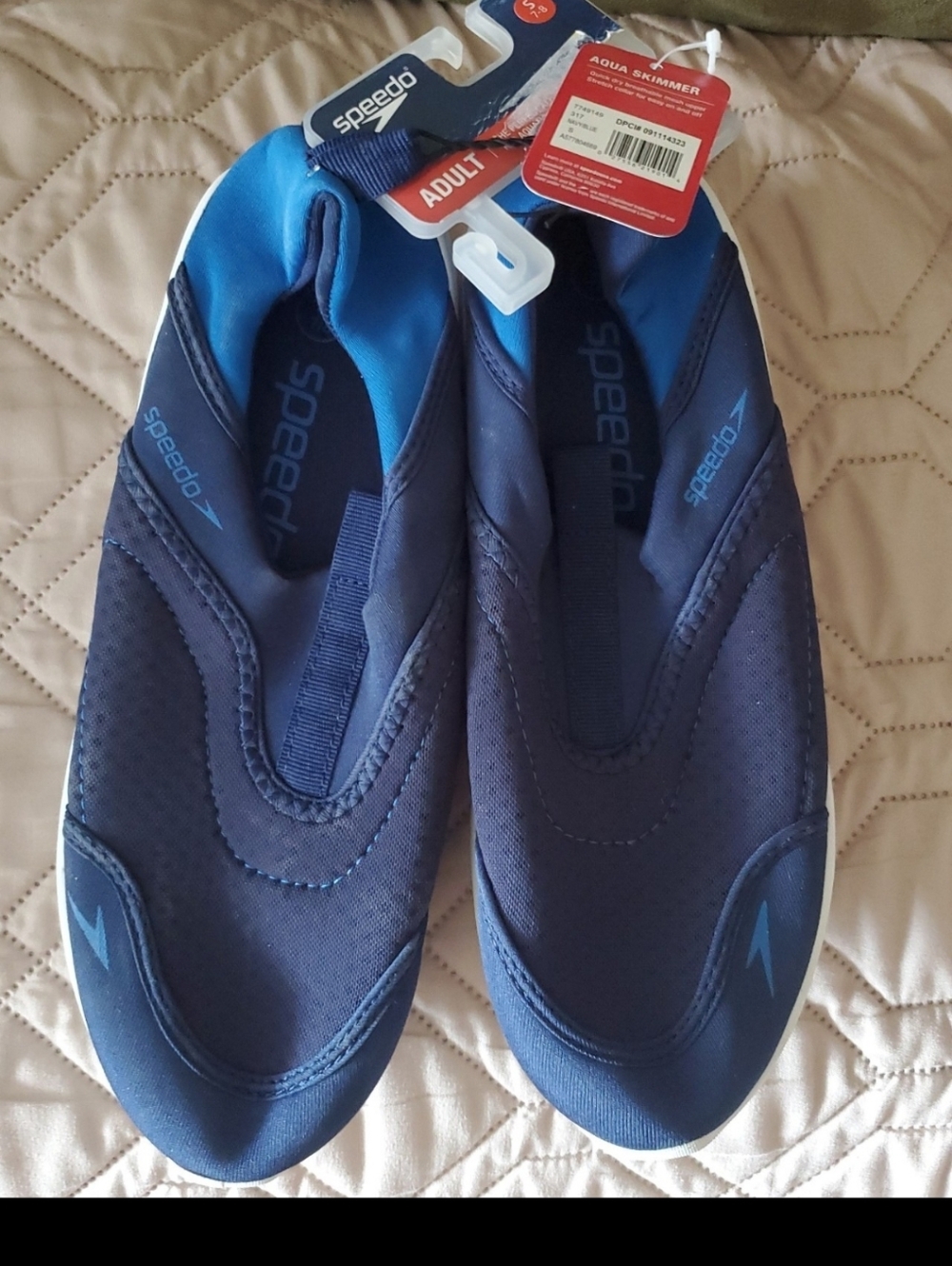 Speedo Navy and Bright Blue Aqua Skimmer Slip-On Water Shoes